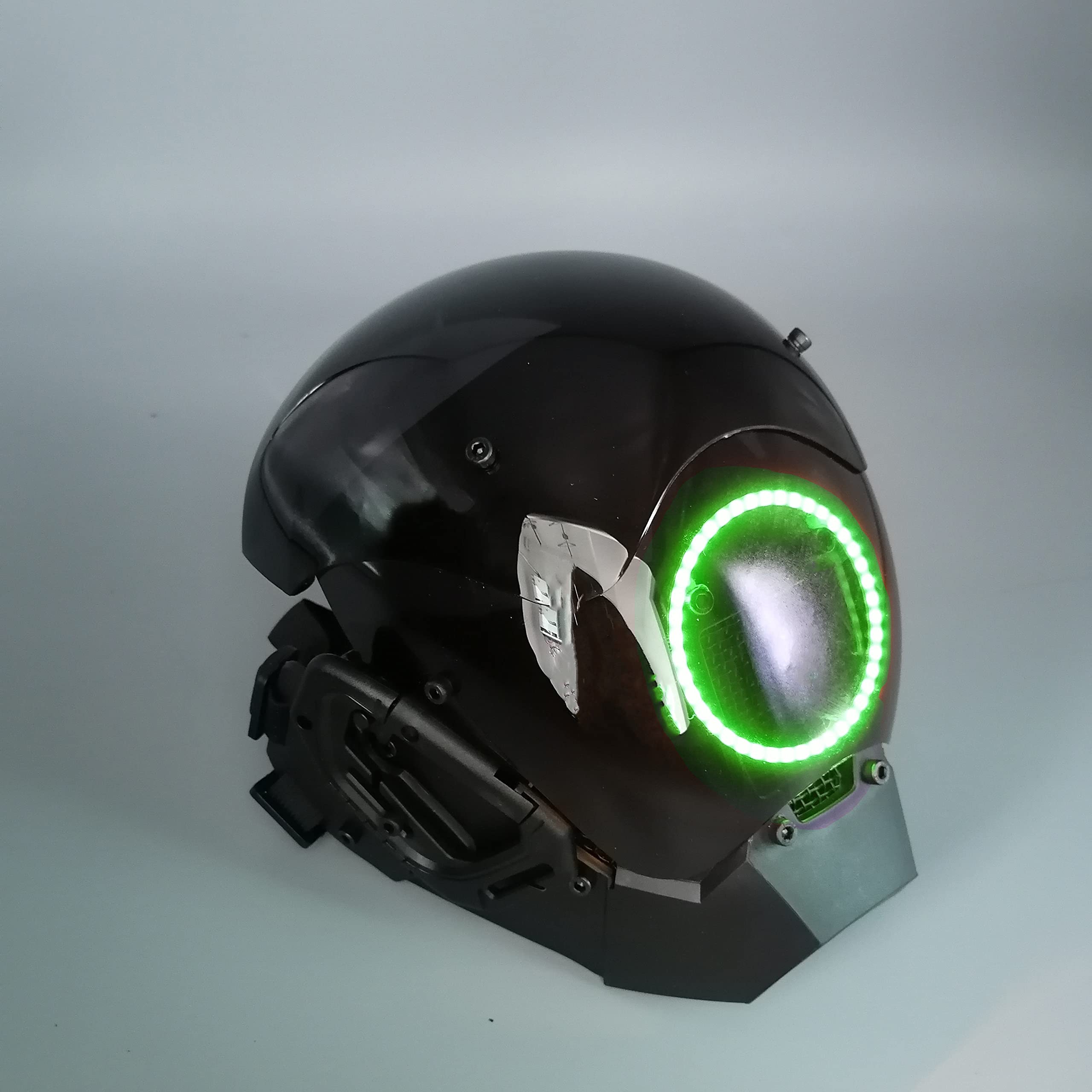 Amazon | ブラックサイバーパンクマスク マルチカラーのライトカラー